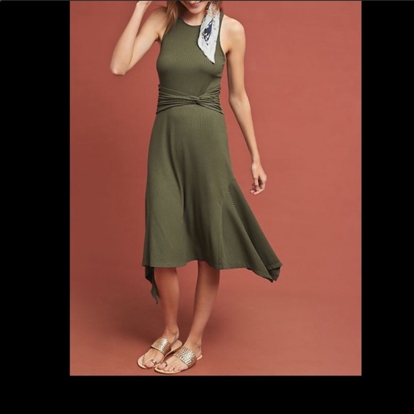 ANTHROPOLOGIE Ribbed Kingsolver Dress M - Picture 2 of 8